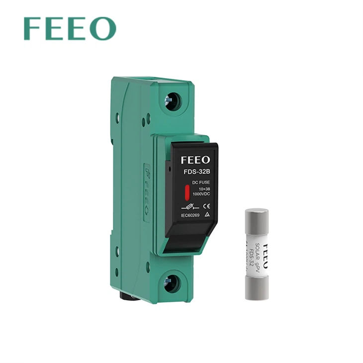 32A 1000V DC 1P 10x38 ฟิวส์ความร้อนพลังงานแสงอาทิตย์ระบบ PV ฟิวส์อัตโนมัติ